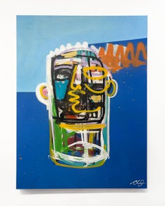 Clarence James "A. i. (Always Intelligent)" painting on canvas