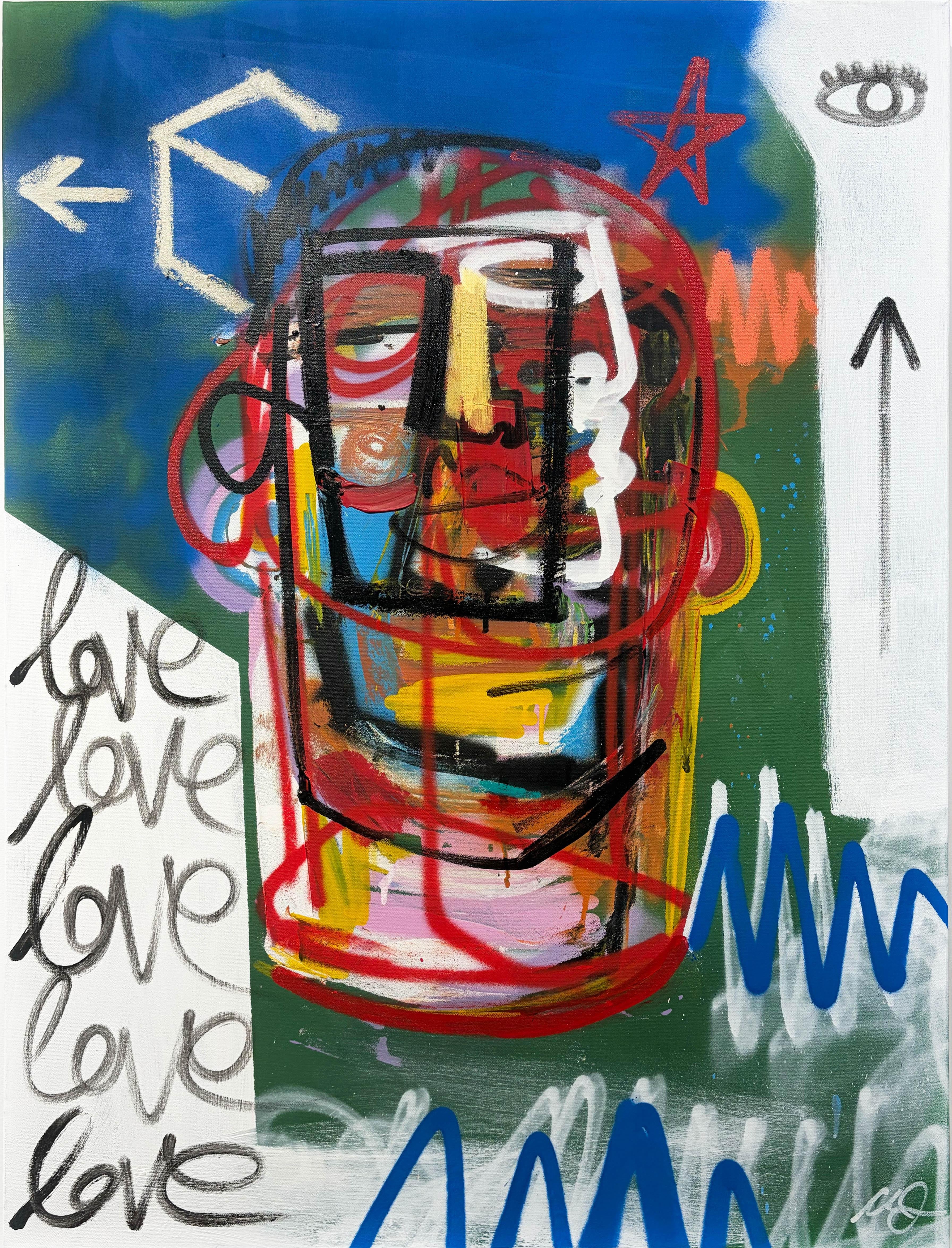 Clarence James "Apex" painting on canvas