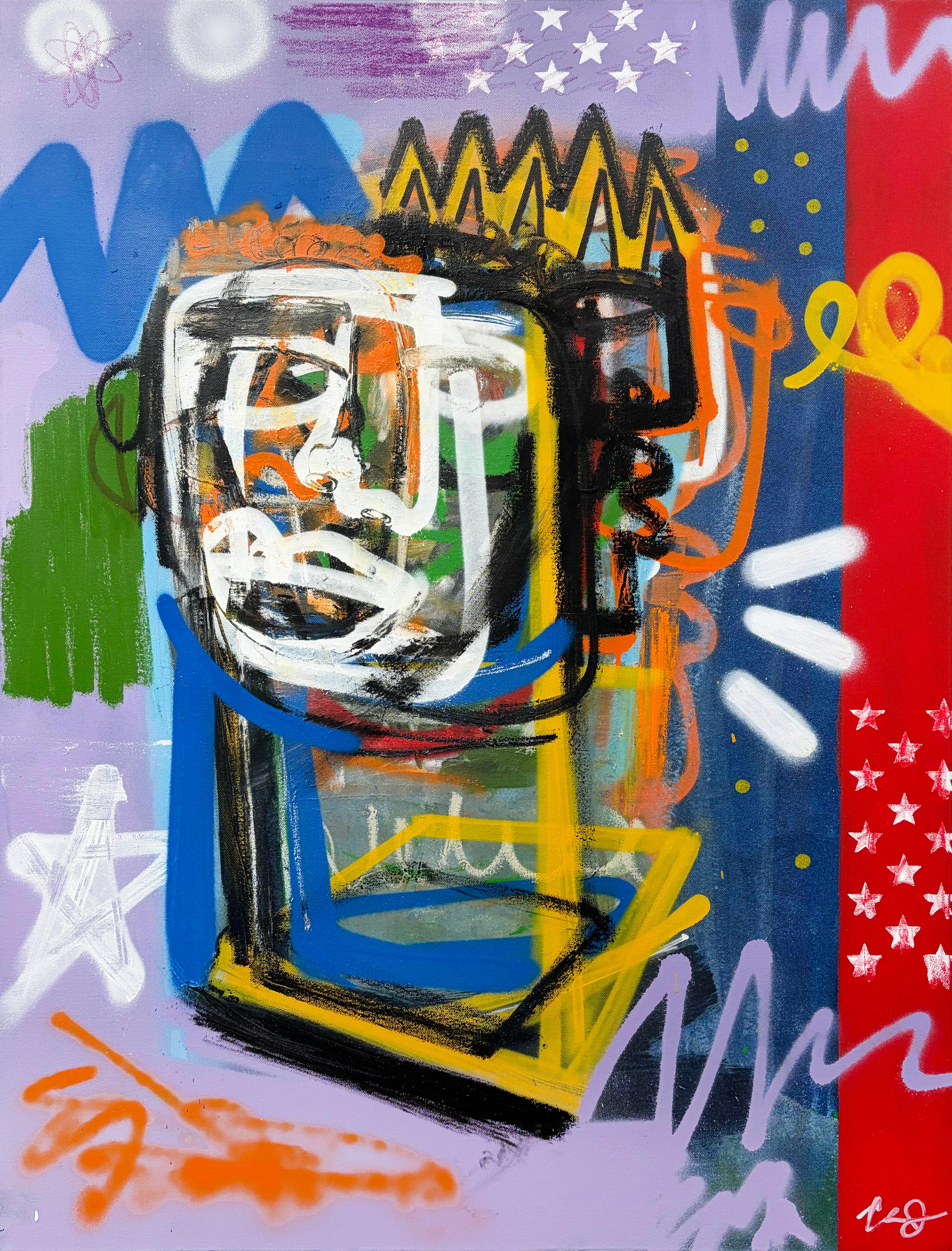 Clarence James "Be Your Self" painting on canvas