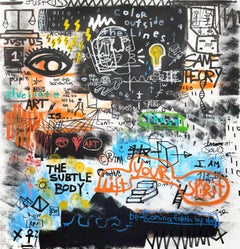 Clarence James "Théorie du jeu" peinture sur toile