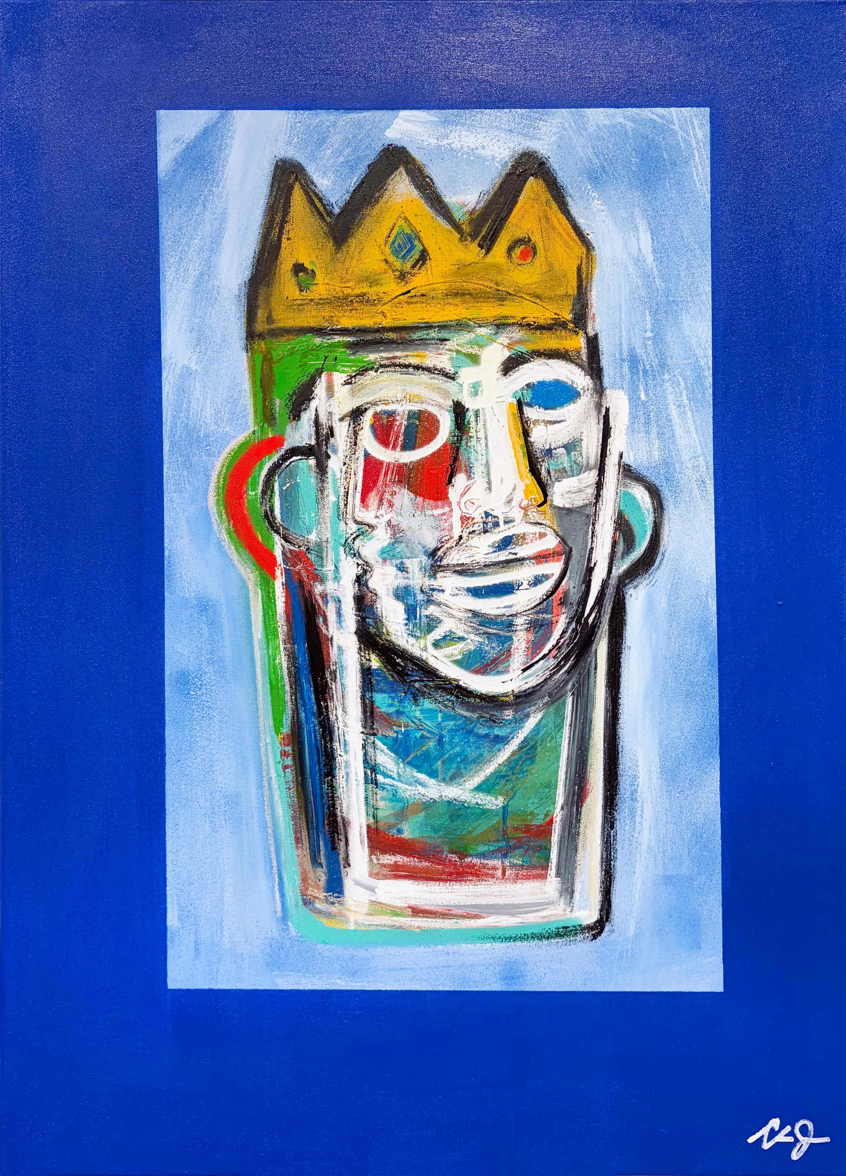 Artist:  James, Clarence
Title:  Self Sovernity
Date:  2025
Medium:  Acrylic, Aerosol, Oil Stick on Canvas
Unframed Dimensions:  40" x 30" x 1.5"
Signature:  Signed by Artist on Verso
Edition:  Unique
