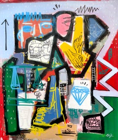 Clarence James "The Grail" painting on canvas