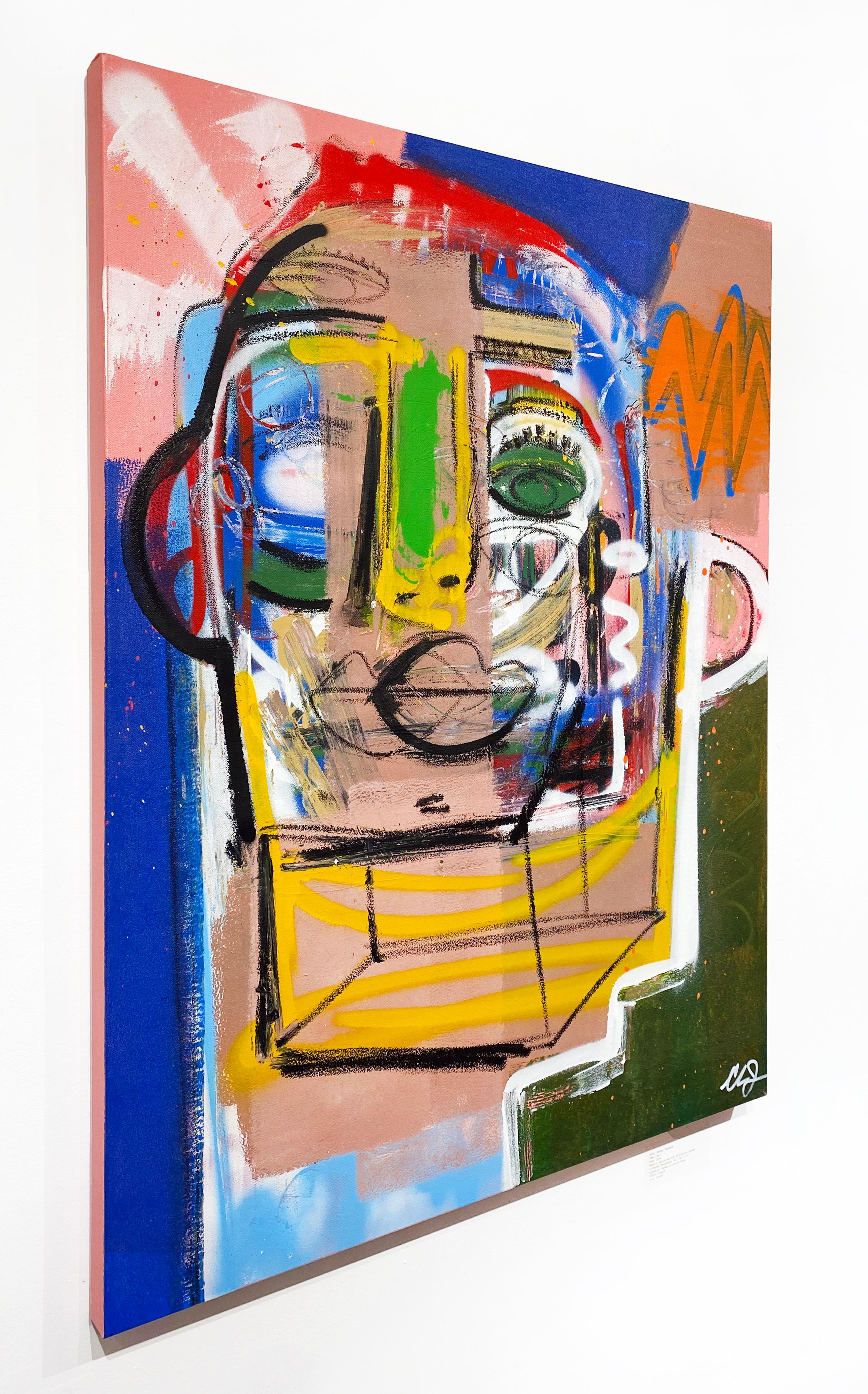 Artist:  James, Clarence
Title:  Clarity
Date:  2024
Medium:  Acrylic, Aerosol, Oil Stick on Canvas
Unframed Dimensions:  40