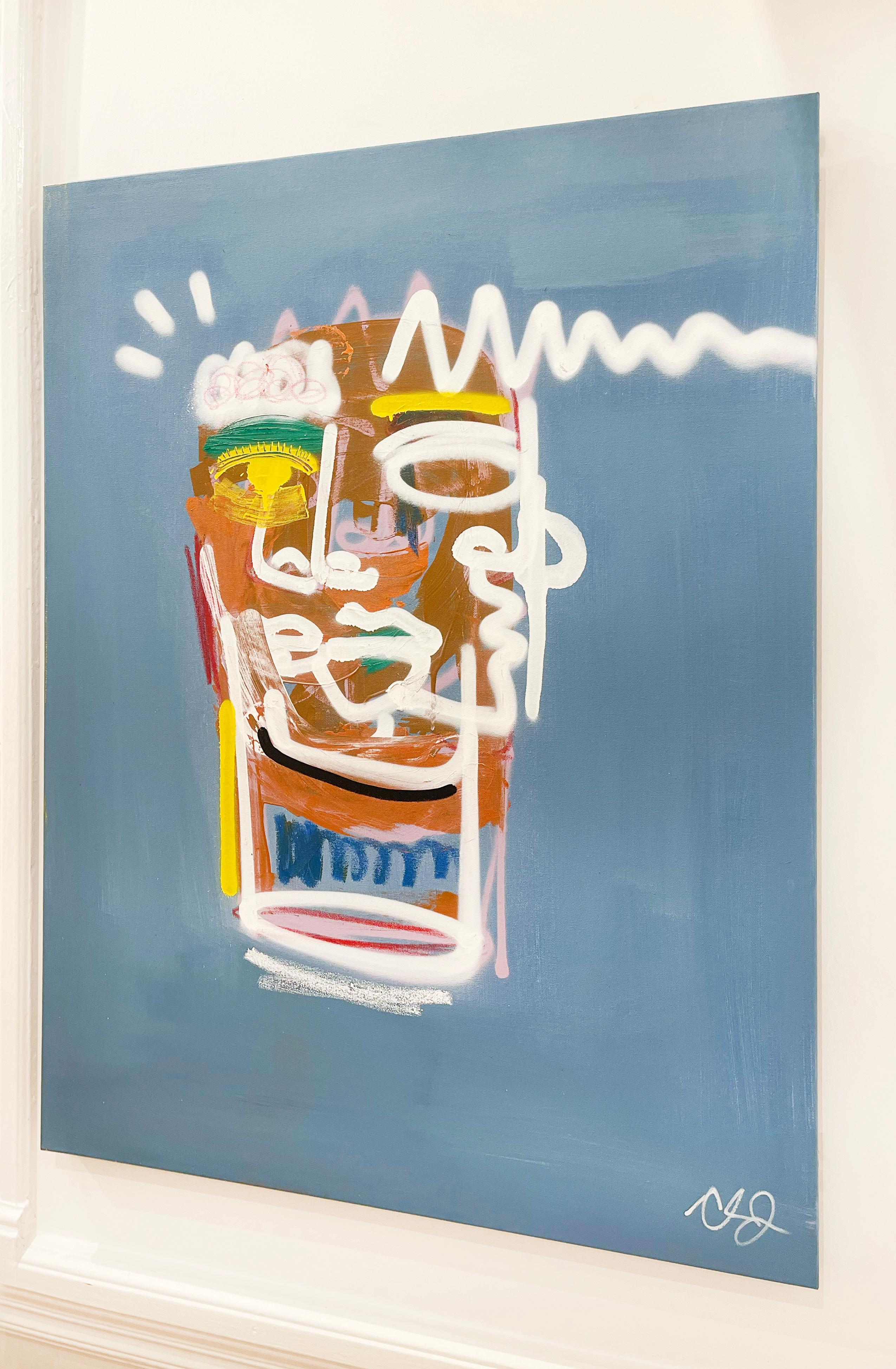 Artist:  James, Clarence
Title:  Espirita
Date:  2023
Medium:  Acrylic, Aerosol, Oil Stick on Canvas
Unframed Dimensions:  40