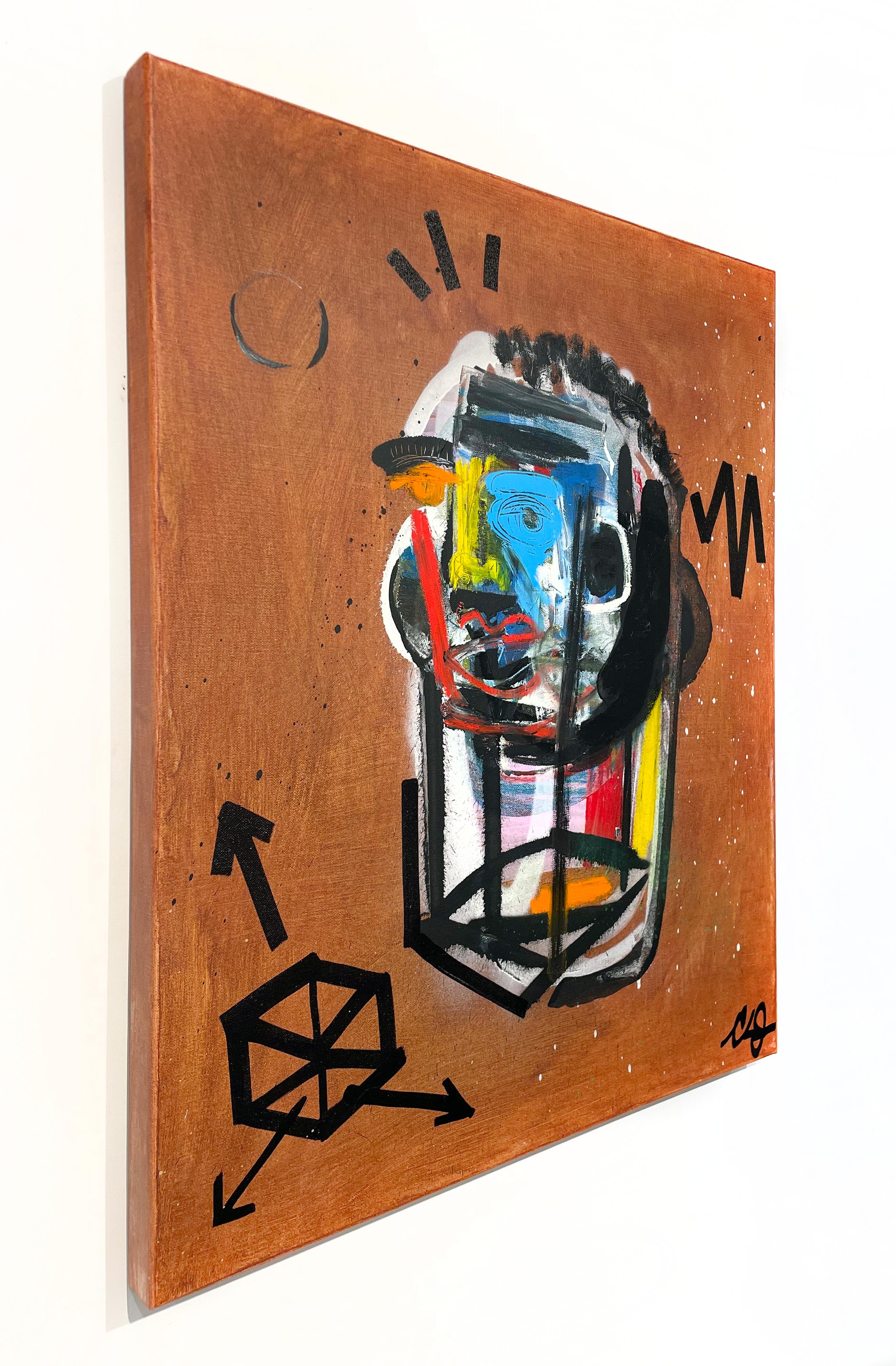 Mind - Brown Portrait Painting by Clarence James