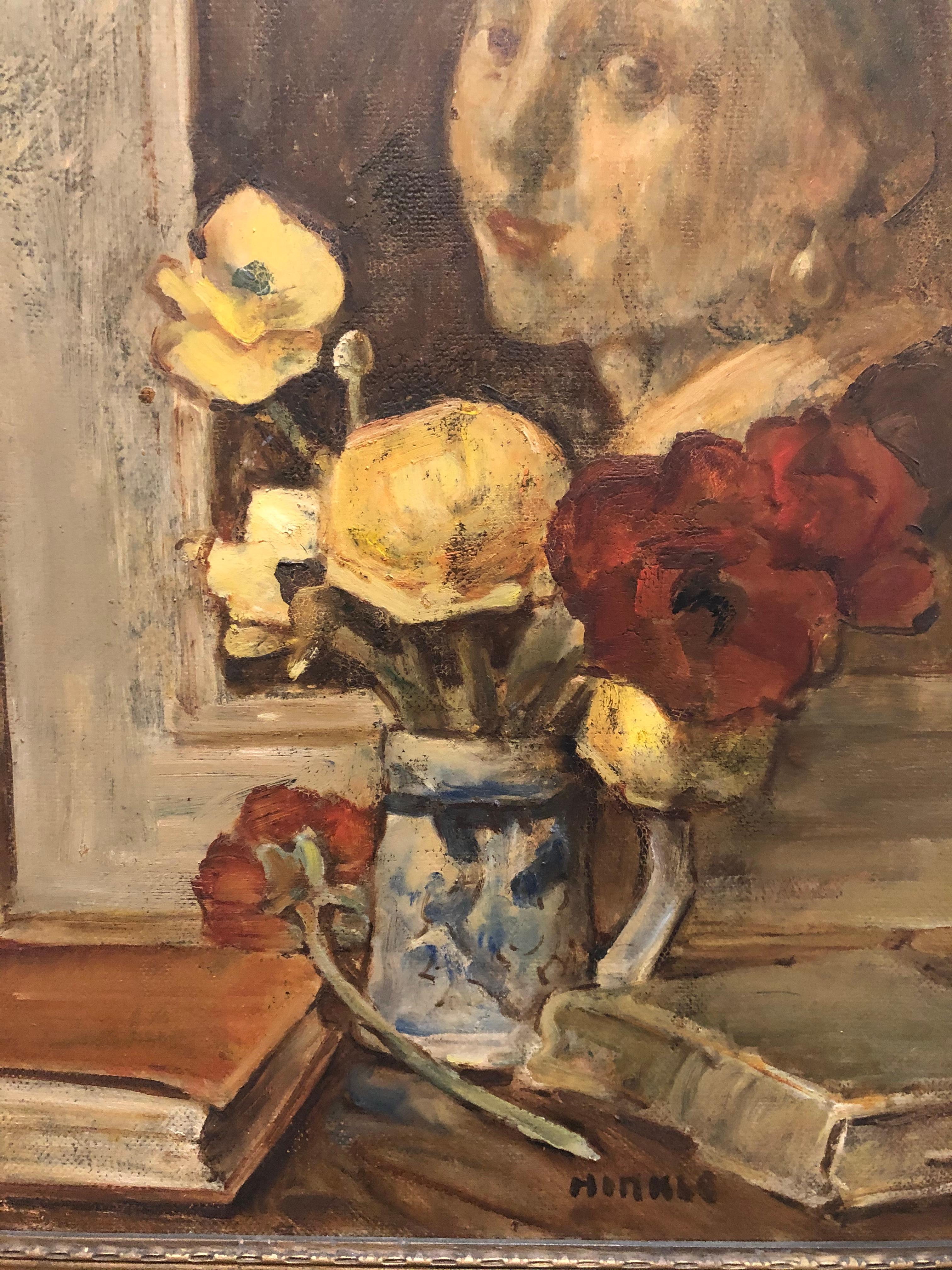 Hommage an Vermeer von Clarence Hinkle (Braun), Still-Life Painting, von Clarence Keiser Hinkle