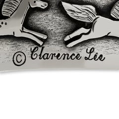 Clarence Lee Sterling Silver Multi-Color Horse Cuff Bracelet