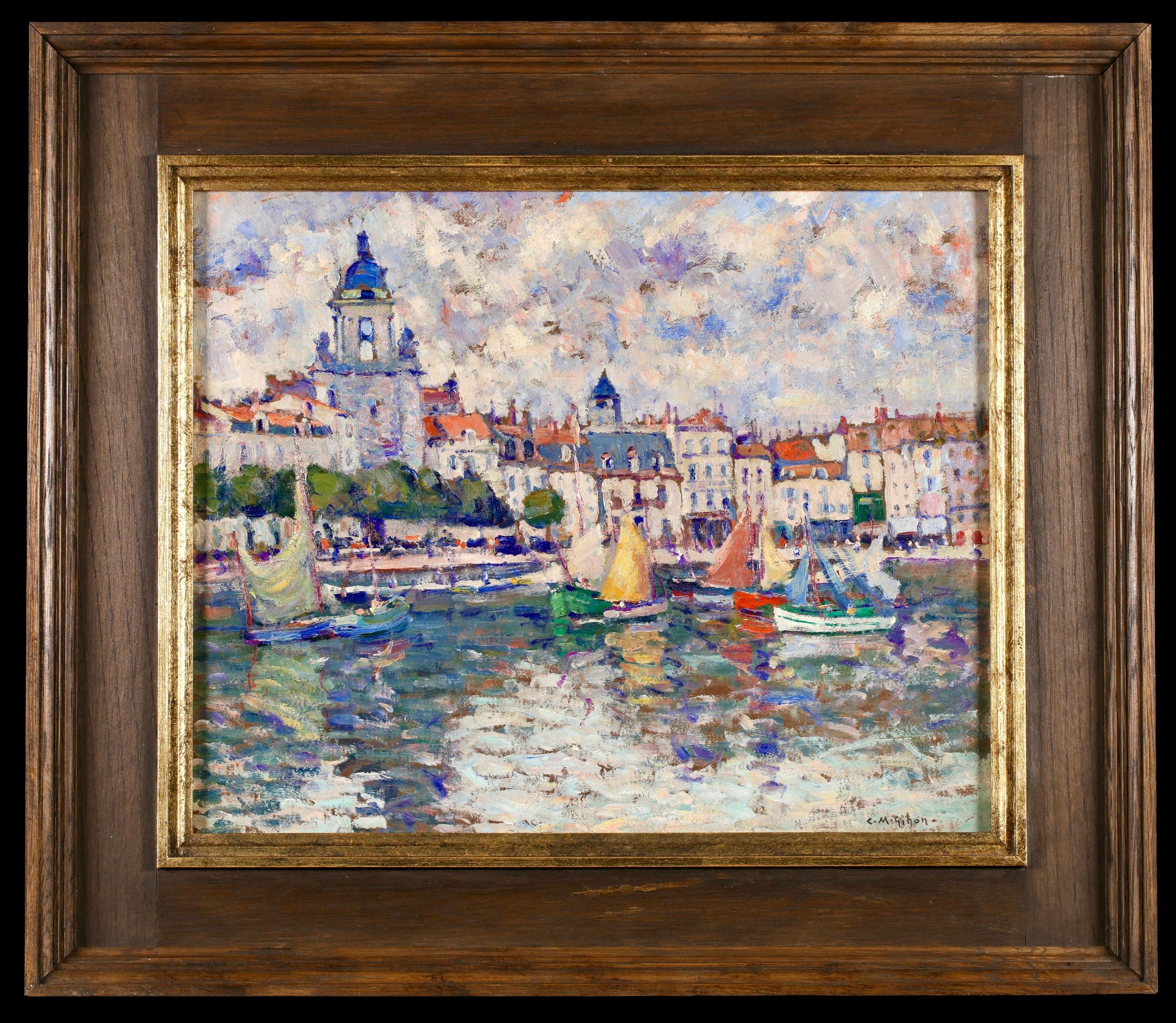 La Rochelle - Post Impressionist Landscape Oil by Clarence Montfort Gihon