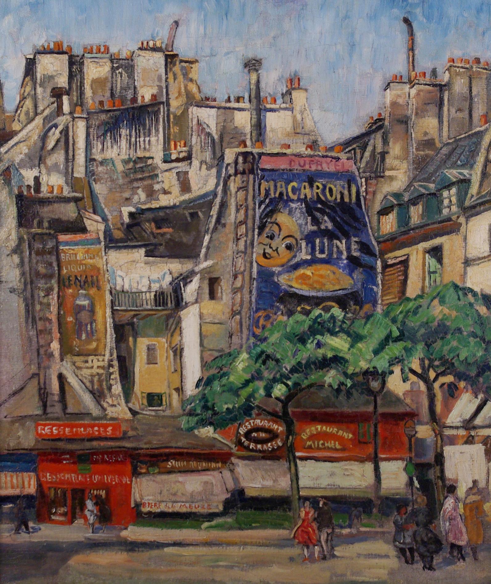 Clarence Montfort Gihon Landscape Painting - Montmartre, Paris