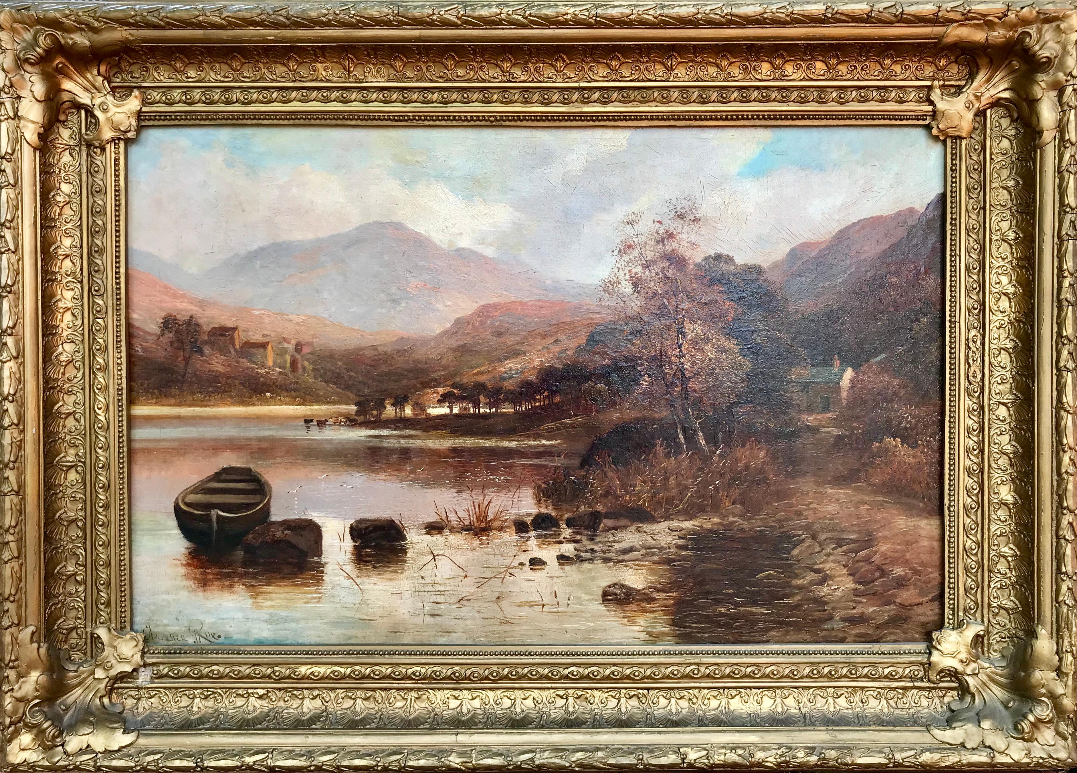 “Autumn in the Scottish Highlands” - Academic Painting by Clarence Roe
