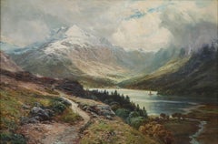Clarence Roe (1870-1909) - Large Late 19th Century Oil, Scottish Loch Scene