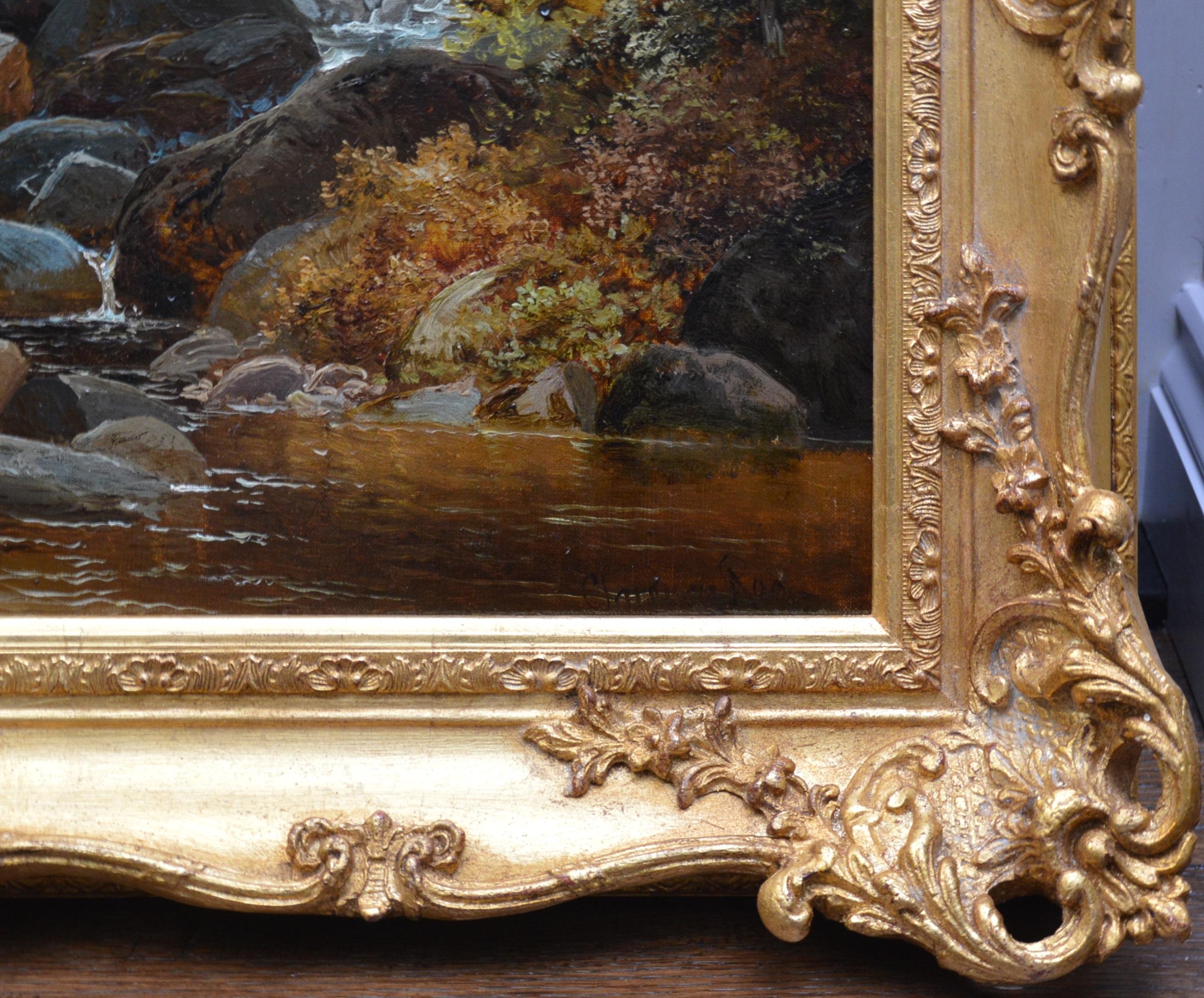 Creeping Steads, River Twiss - 19th Century Yorkshire Landscape Oil Painting 4