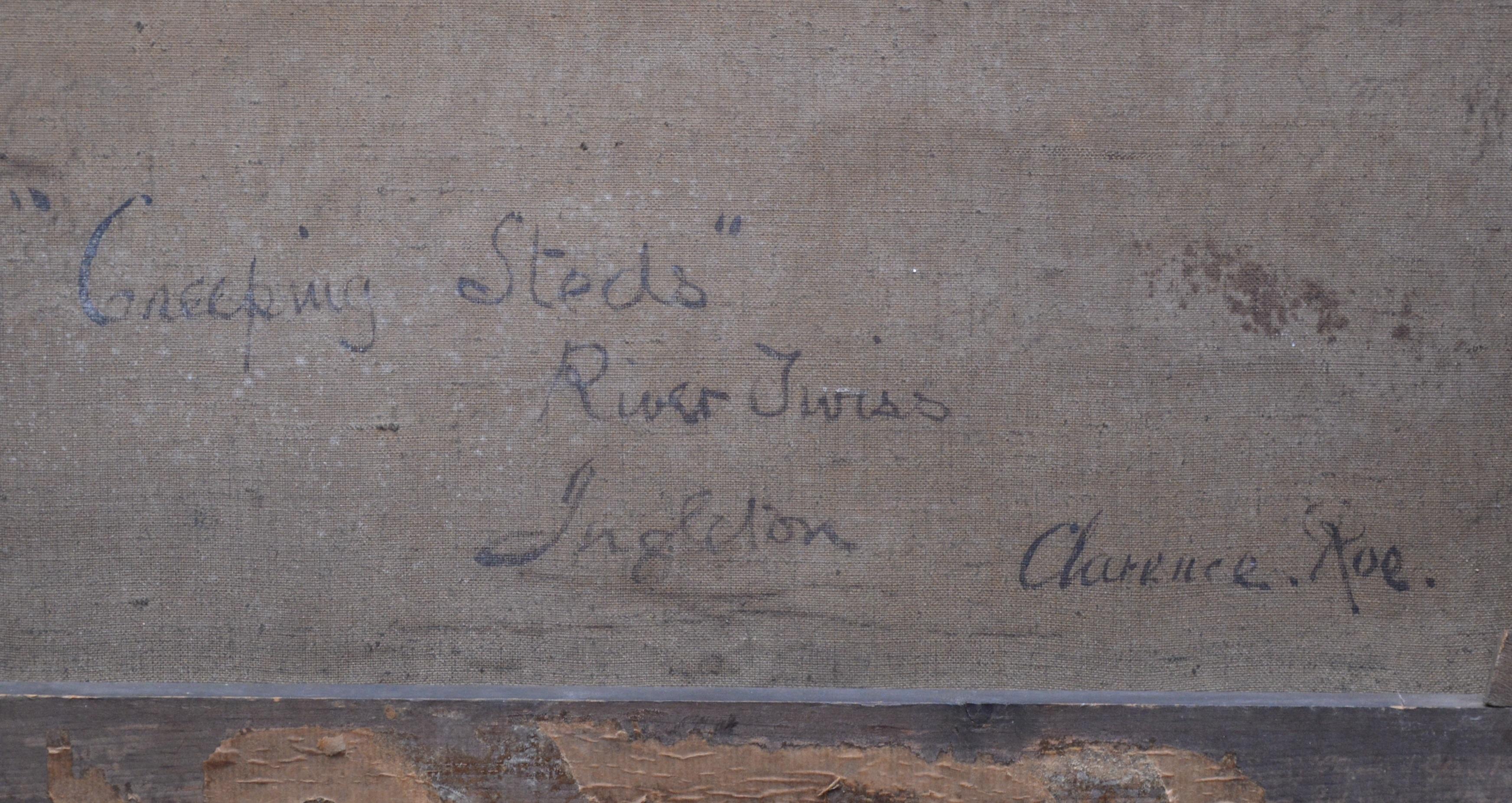 Creeping Steads, River Twiss - 19th Century Yorkshire Landscape Oil Painting 5