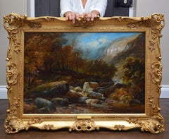 Creeping Steads, River Twiss - 19th Century Yorkshire Landscape Oil Painting