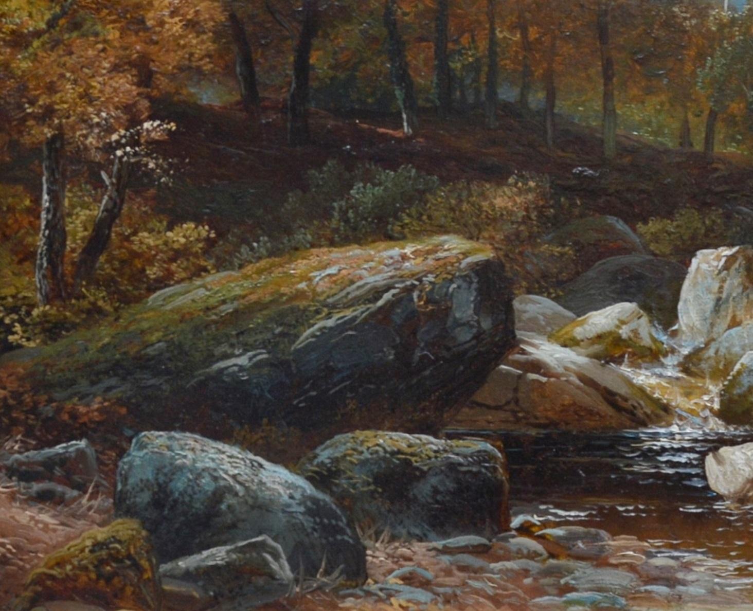 Creeping Steads, River Twiss - 19th Century Yorkshire Landscape Oil Painting 1