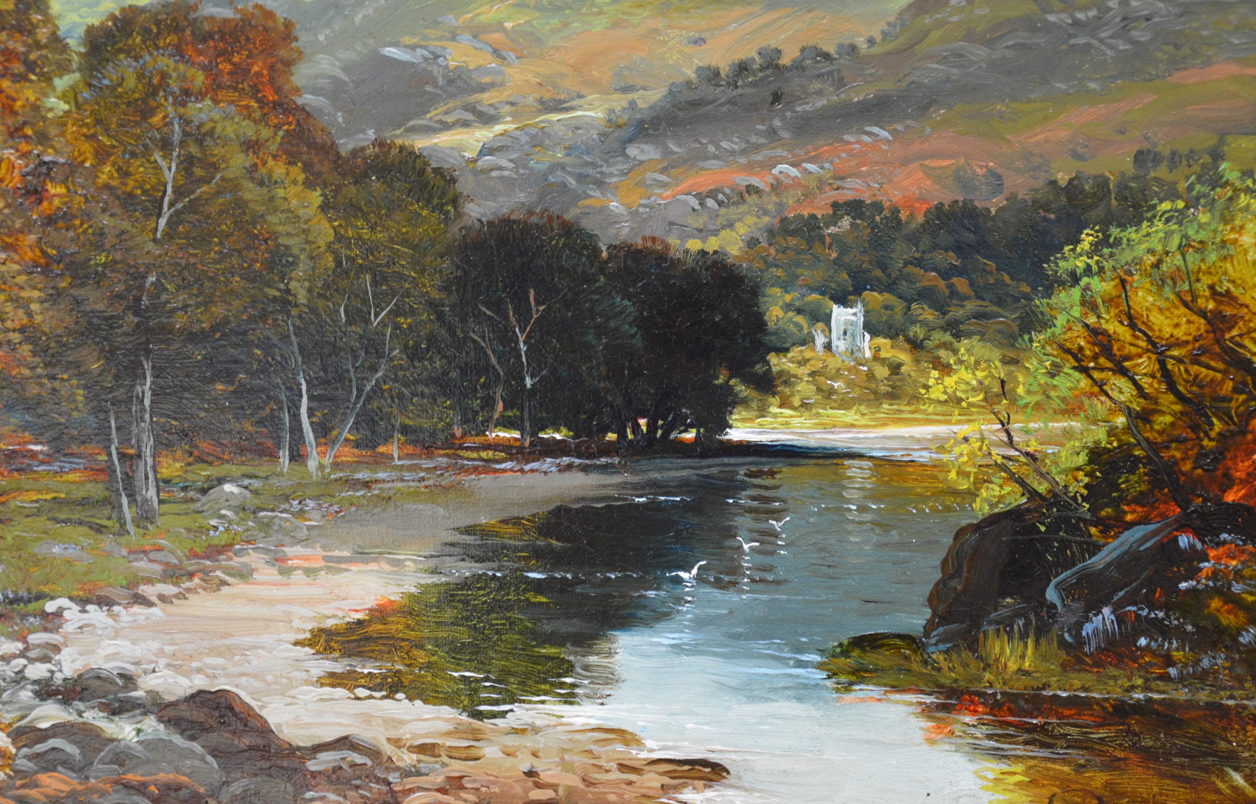 Loch Katrine - 19th Century Landscape Oil Painting of the Scottish Highlands 1
