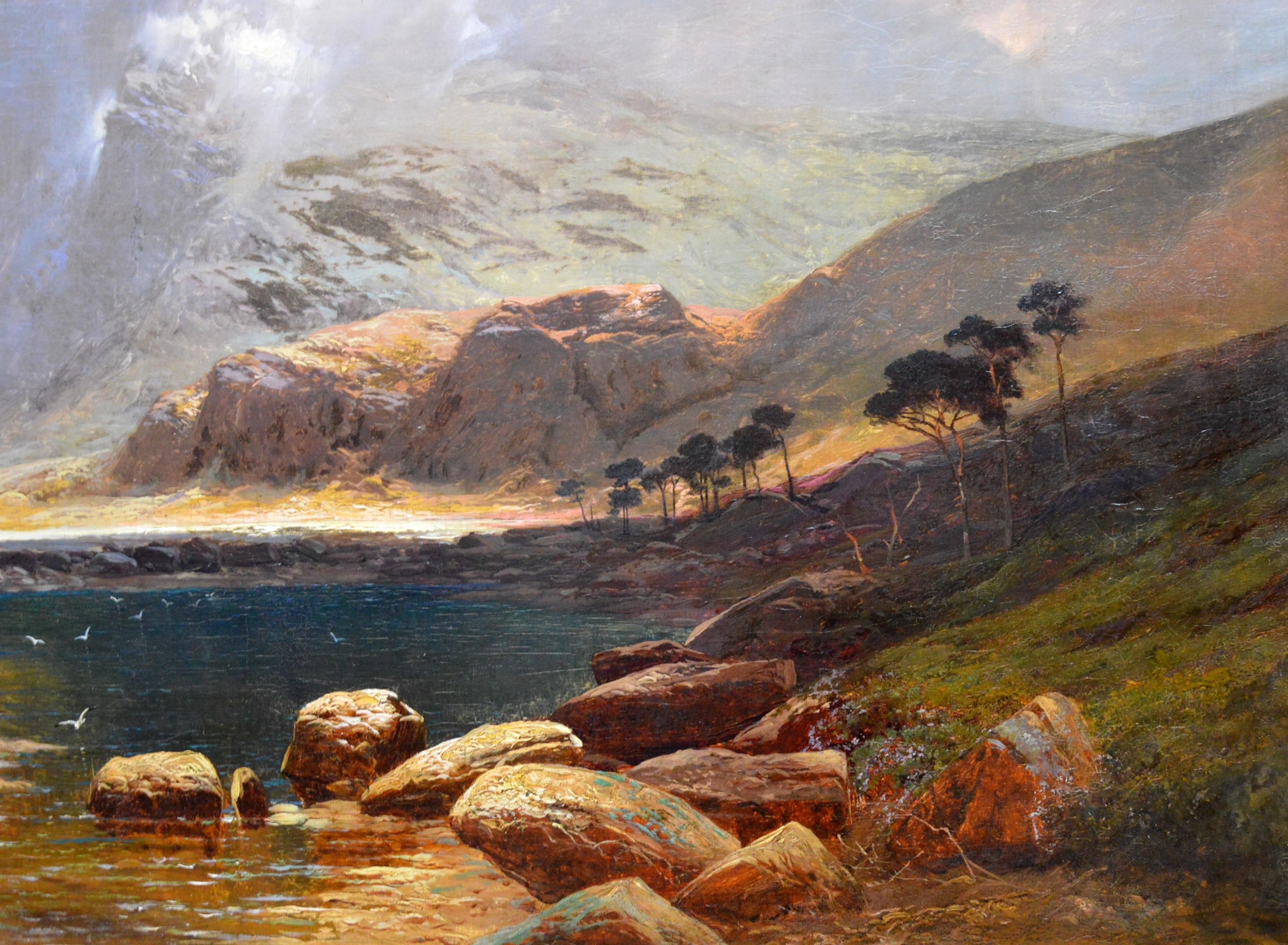 Loch Lomond - Very Large 19th Century Scottish Highland Landscape Oil Painting 1