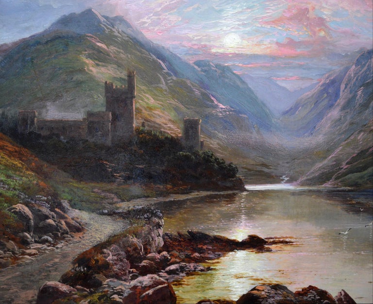 Clarence Roe Lough Beagh 19th Century Irish Landscape Oil Painting