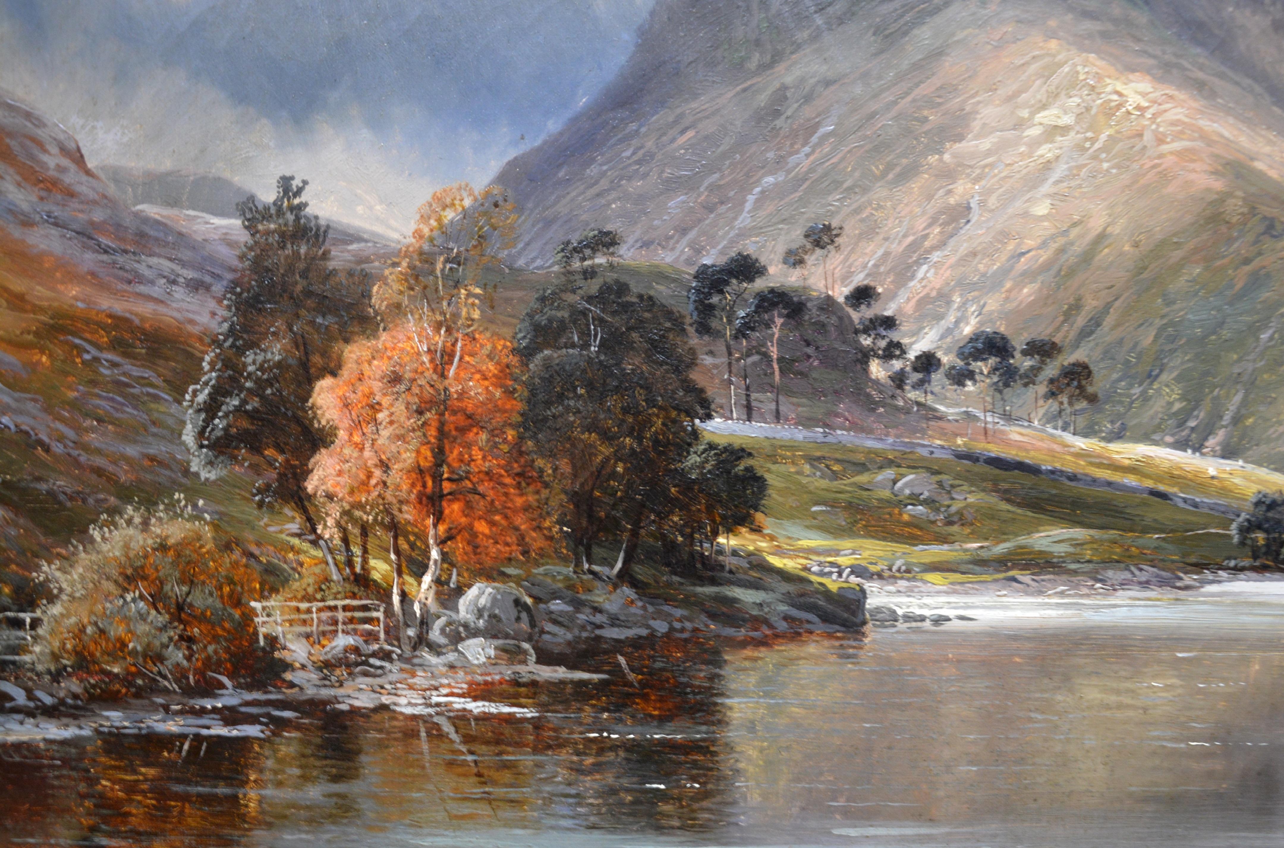 Scafell Pike from Wastwater - 19th Century English Landscape Oil Painting 1