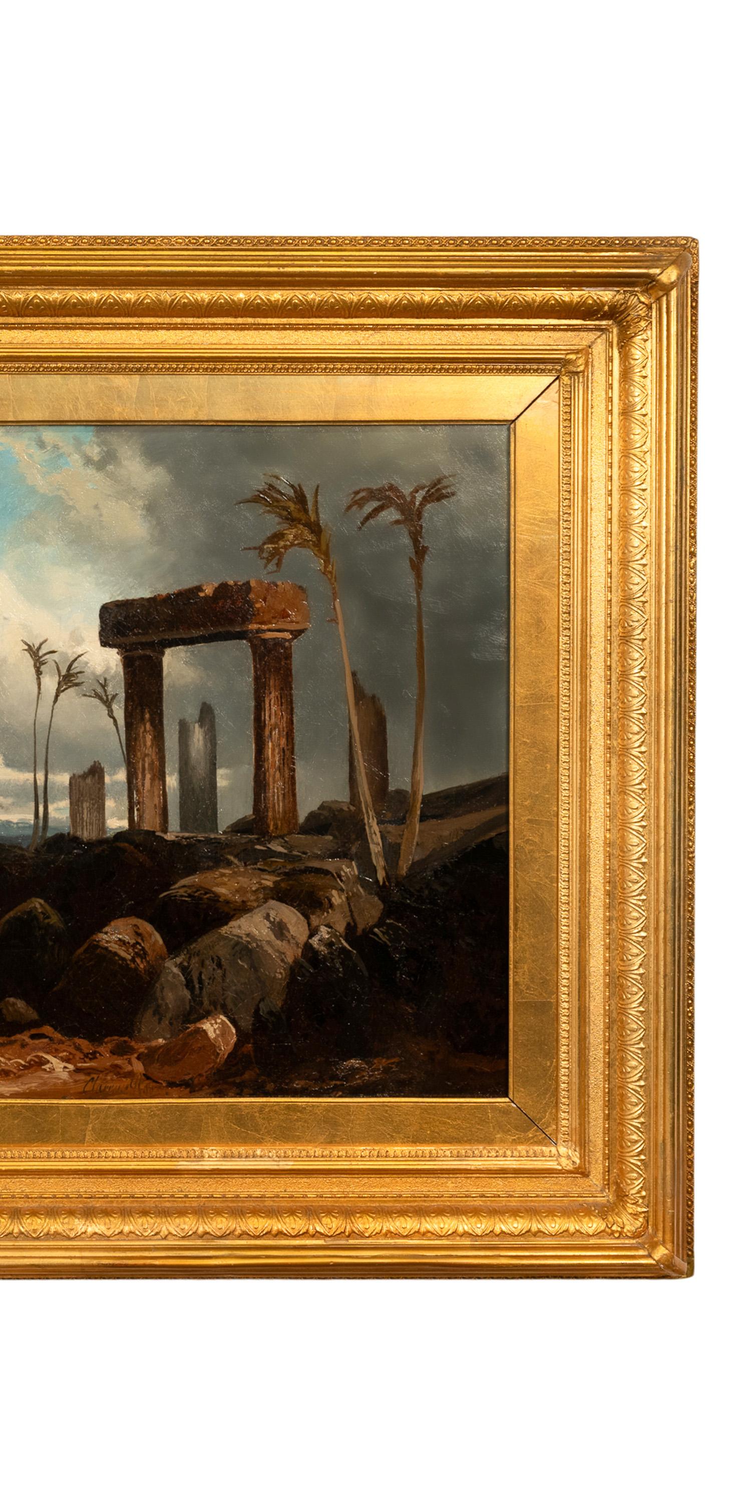Un olio su tela orientalista di grandi dimensioni del XIX secolo, opera del talentuoso pittore Clarence Henry Roe (1850-1909), che ritrae la storica città di Palmira, in Siria, intorno al 1880.
Questo dipinto ritrae Palmira in Siria, una città ricca
