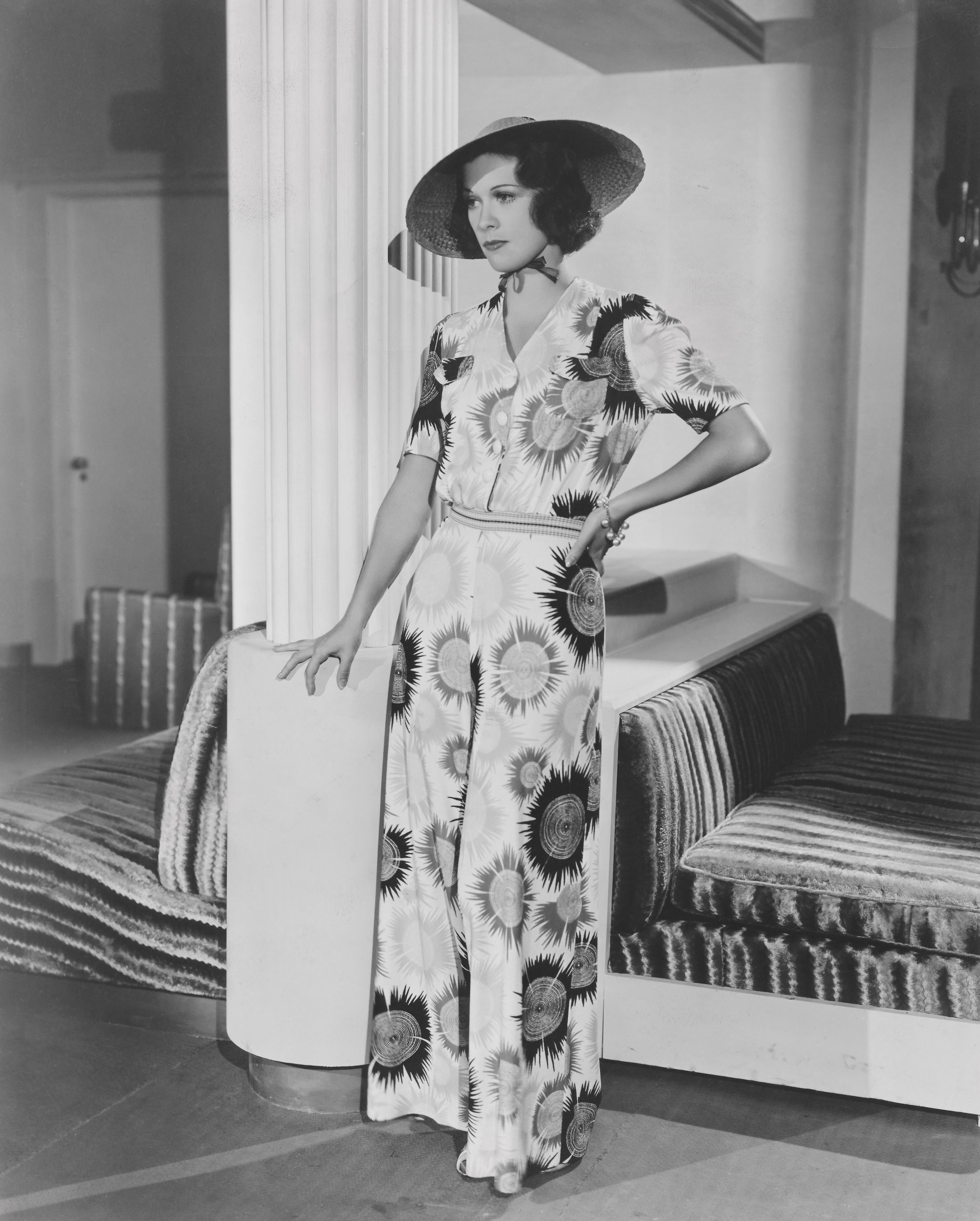 Clarence Sinclair Bull Black and White Photograph - Eleanor Powell Fashion Portrait Globe Photos Fine Art Print