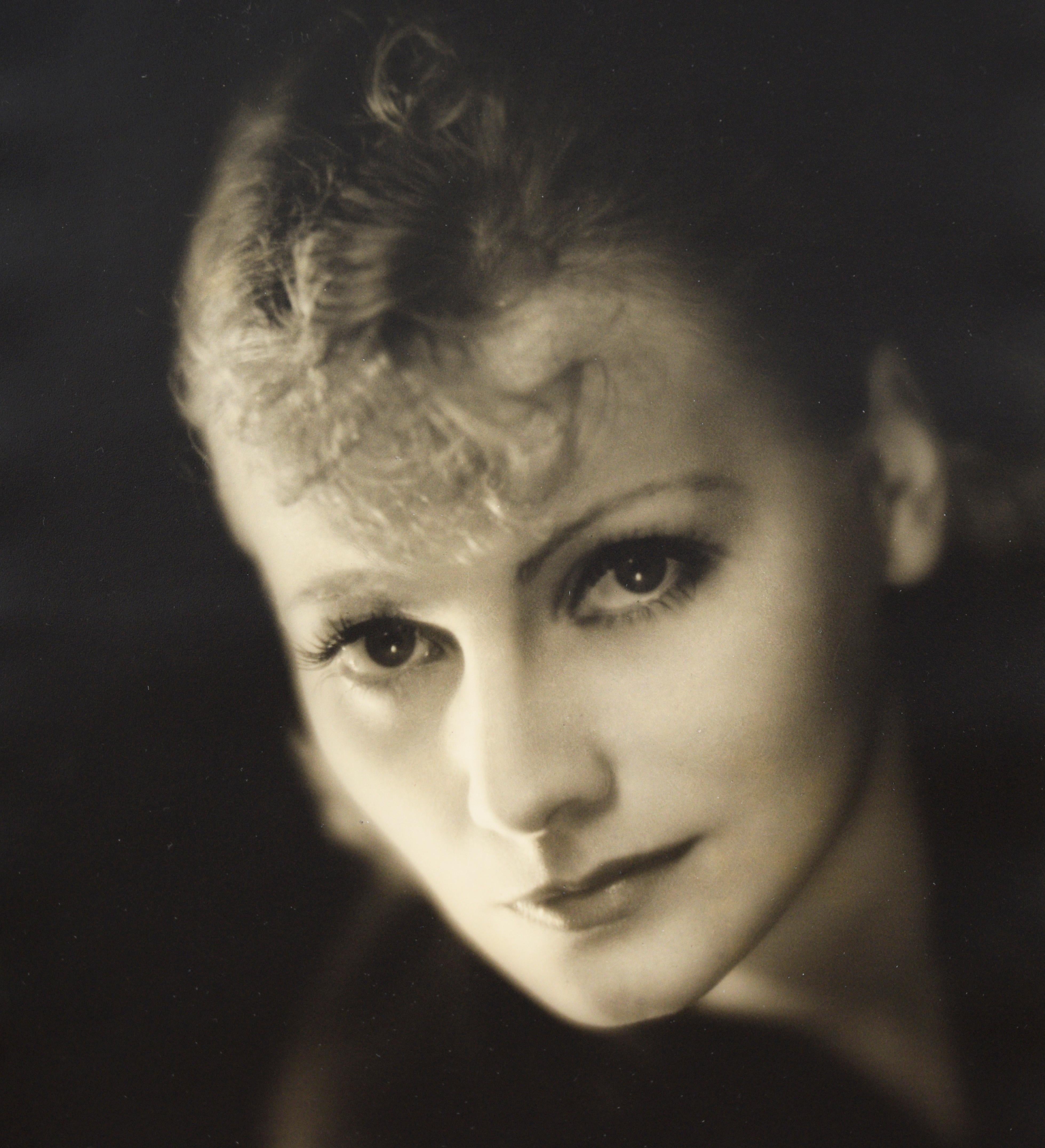 Greta Garbo - Somber Head Shot by Clarence Sinclair Bull, 1931 For Sale 3