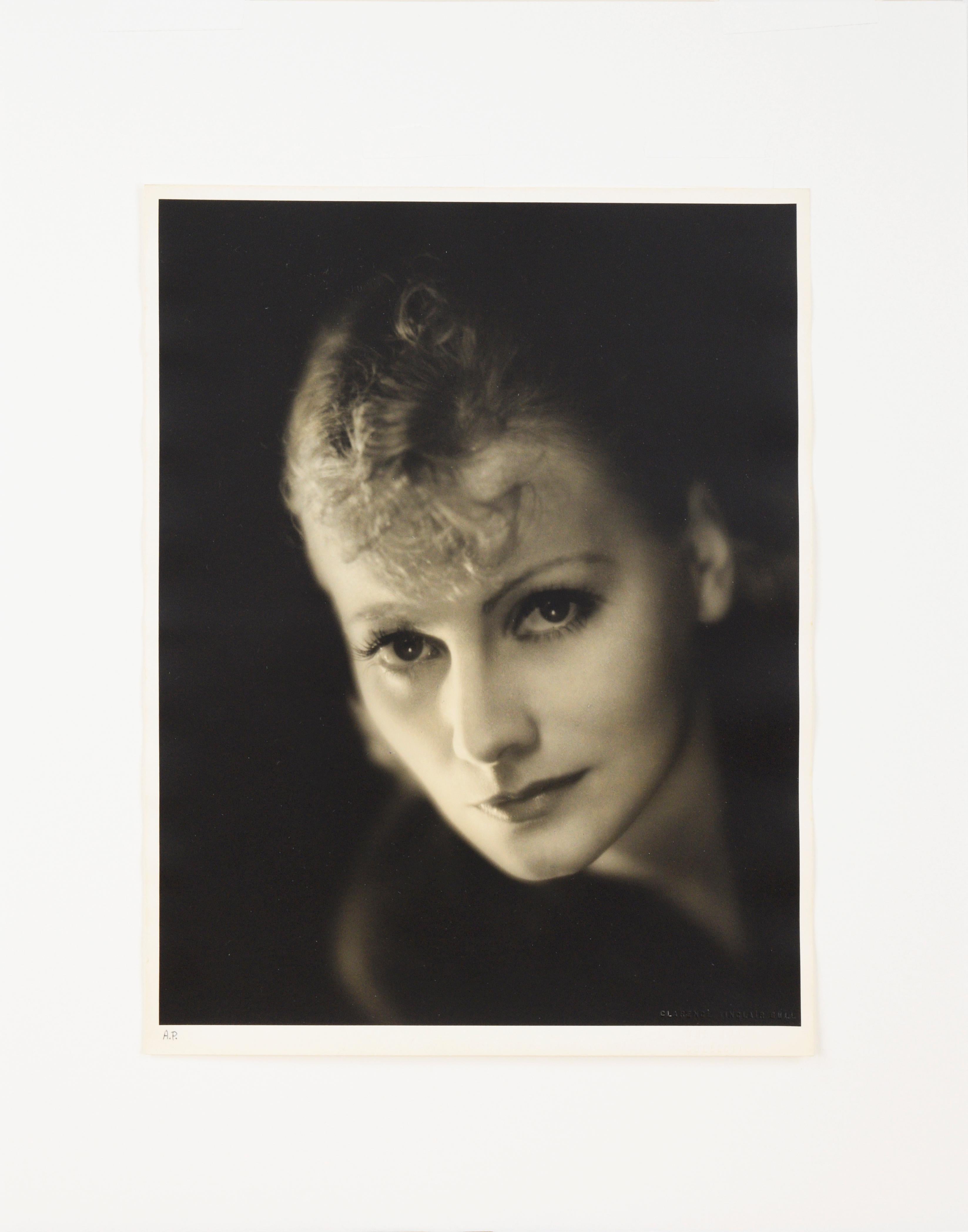 Greta Garbo - Somber Head Shot by Clarence Sinclair Bull, 1931 For Sale 4