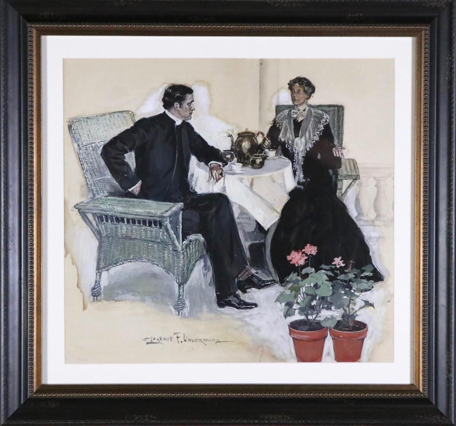 Tomar el té - Painting de Clarence Underwood