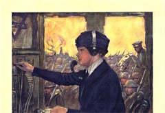 Poster originale "Back Our Girls Over There", YWCA, vintage, della prima guerra mondiale