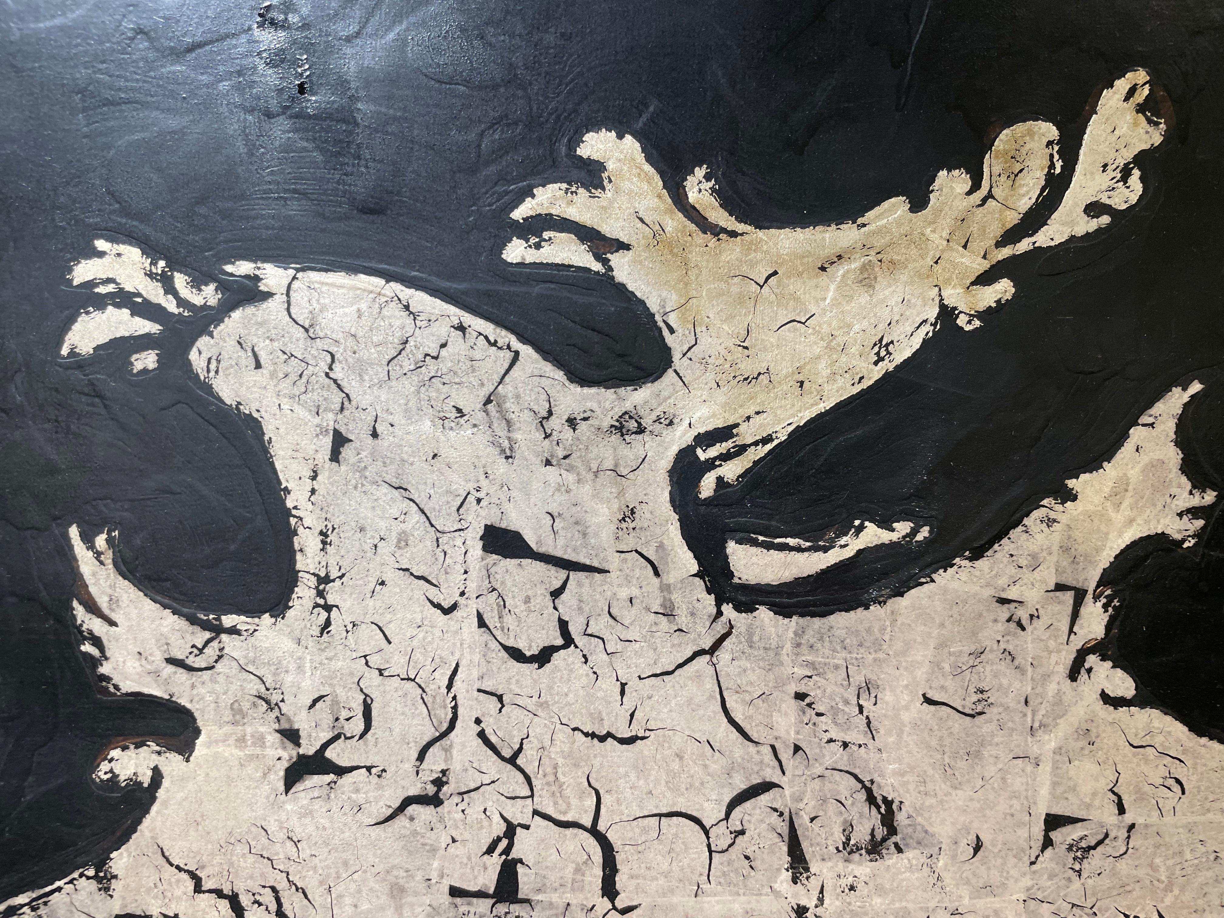 The Sea, Large Mid-Century Abstract Painting, Cleveland School Artist For Sale 13