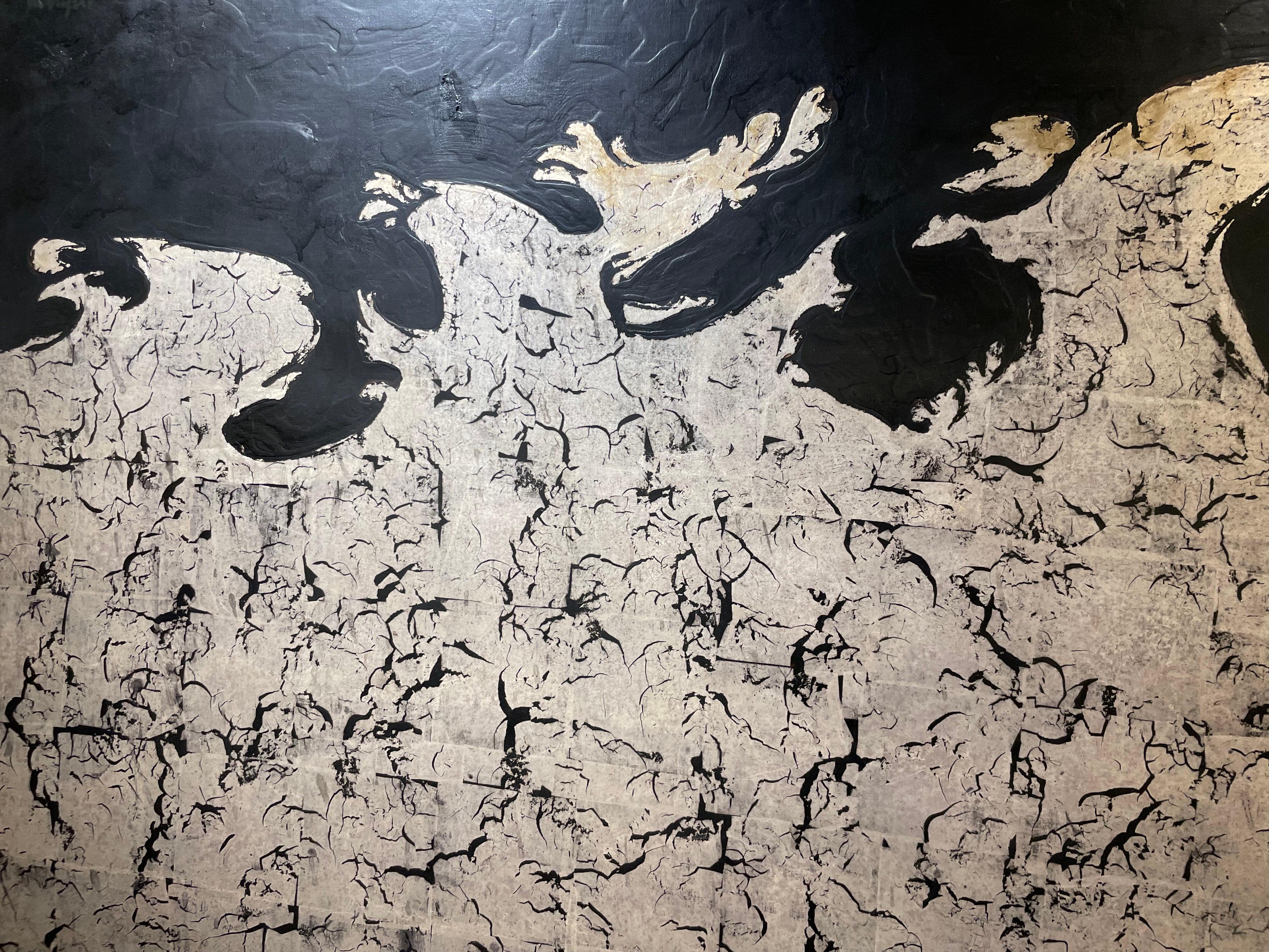The Sea, Large Mid-Century Abstract Painting, Cleveland School Artist For Sale 8