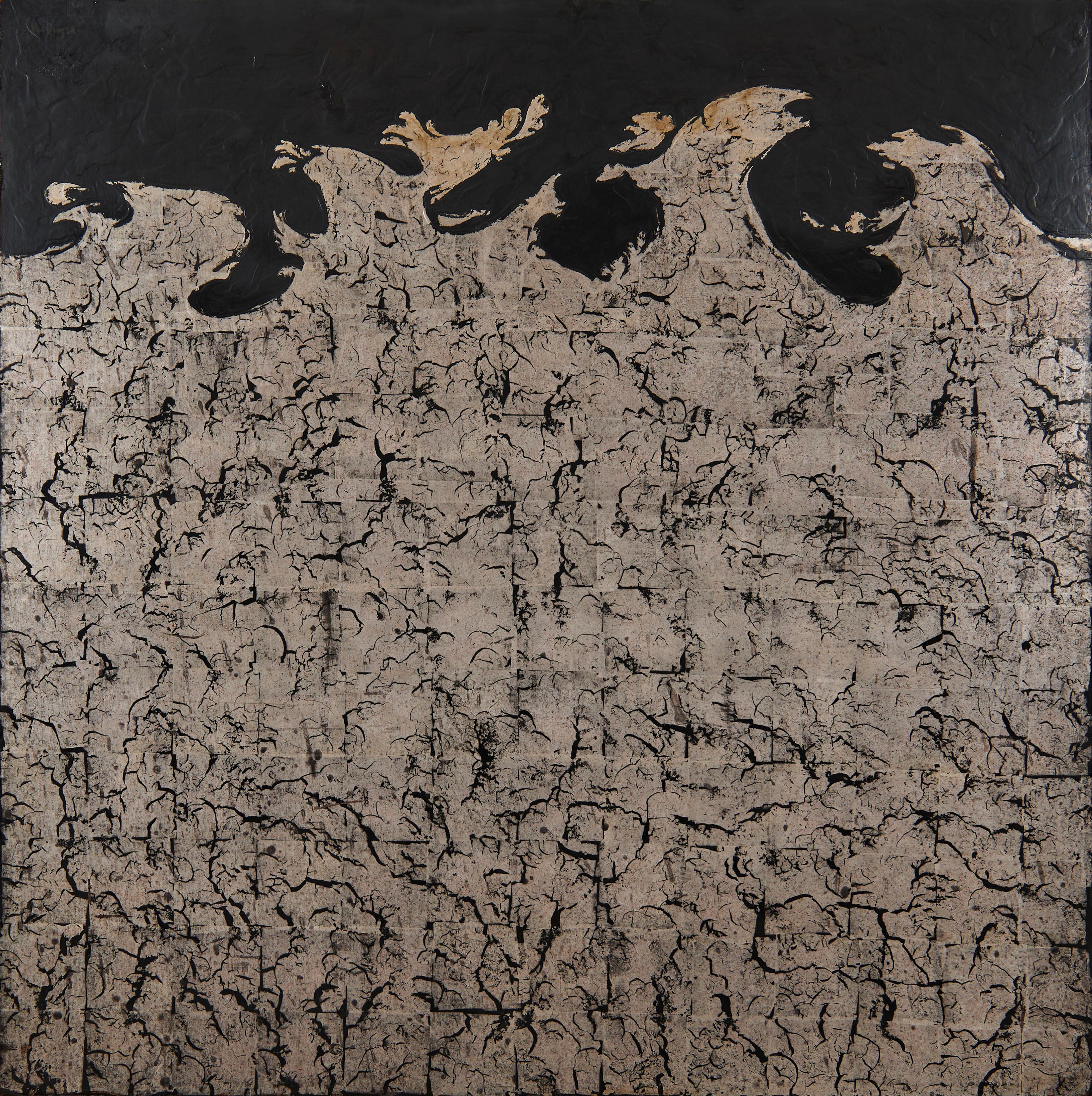 La mer, grande peinture abstraite du milieu du siècle, artiste de l'école de Cleveland