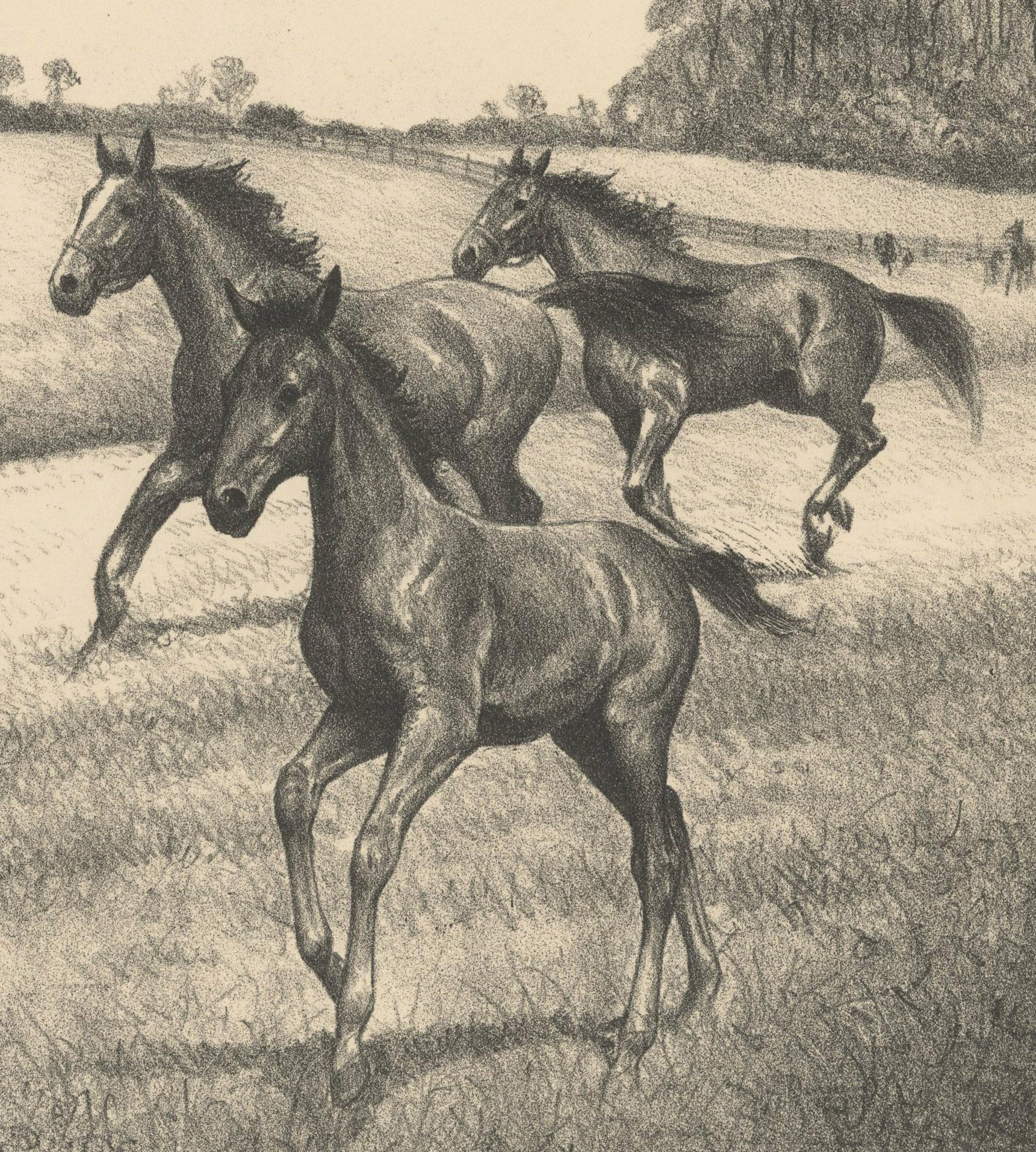 Early Speed - American Realist Print by Clarence W. Anderson