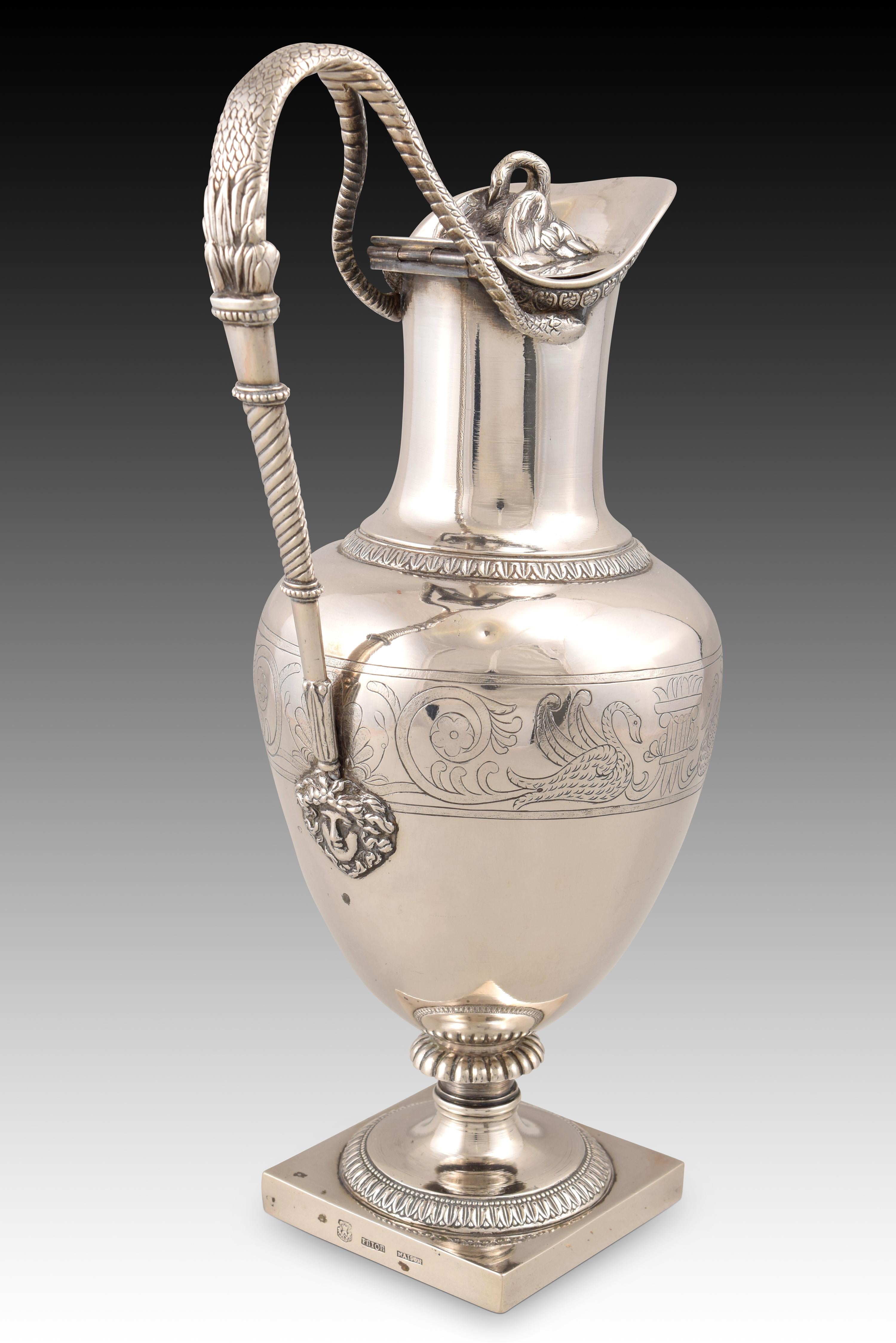 Claret Jug, Silver, Anselmo Prior and Mason, Vitoria, Spain, 1816-1846 For Sale 6
