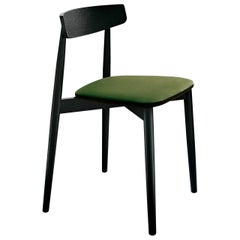 Claretta Chair with Black Ash Frame & Musk Velvet Seat by Florian Schmid