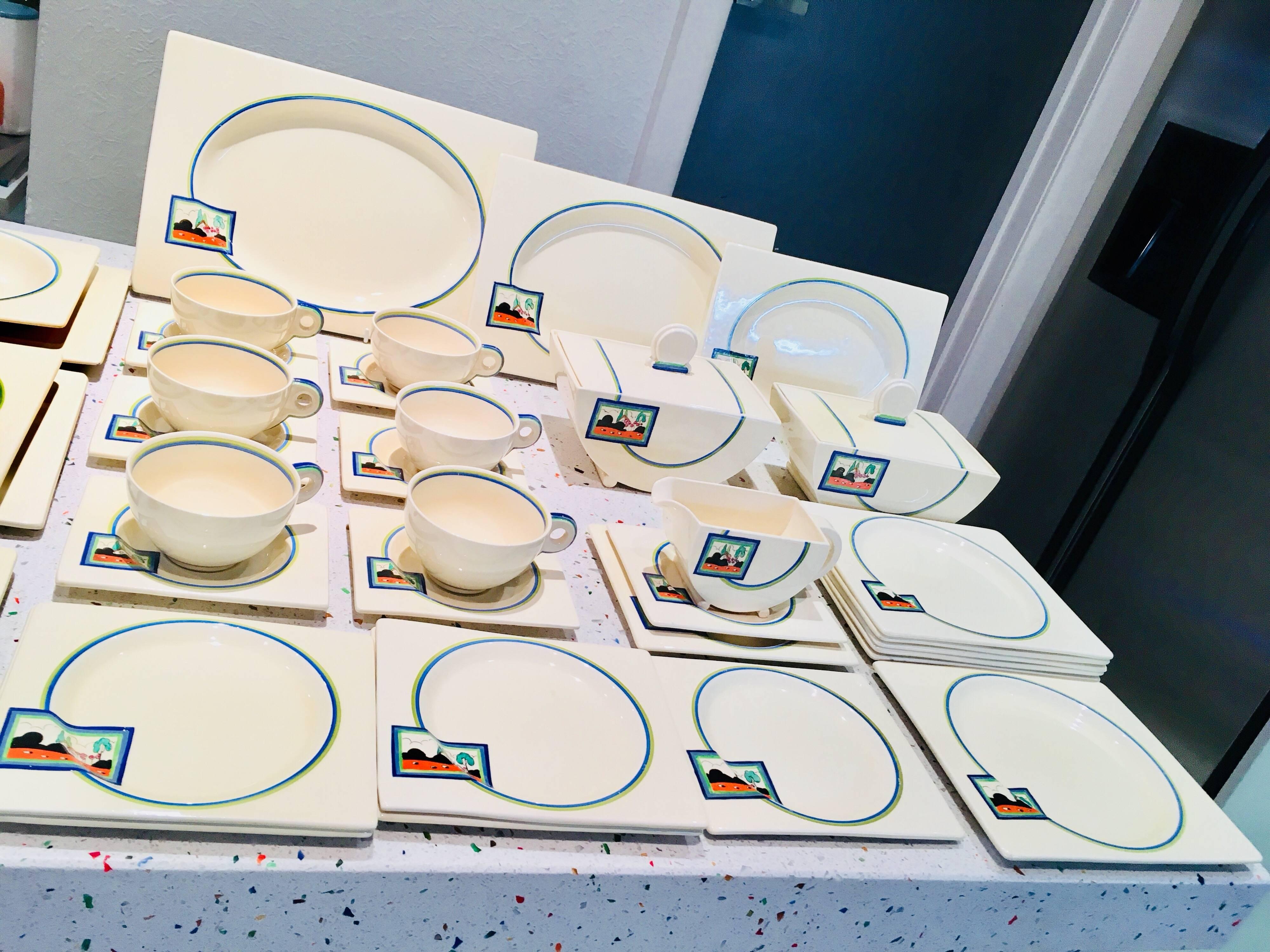 clarice cliff dinner set