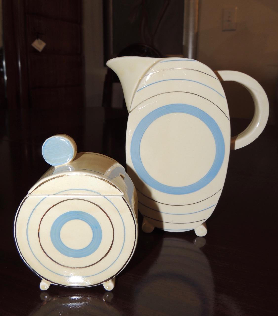 Clarice Cliff Art Deco Tea and Coffee Set for Eight 1