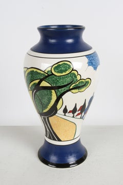 Clarice Cliff „Bizarre“ May Avenue-Vase für Wedgwood, handbemalt, England