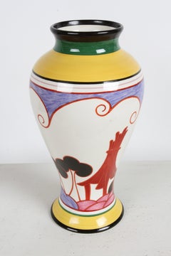 Clarice Cliff "Bizarre" Sommerhaus-Vase für Wedgwood - Handbemalt England