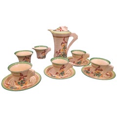 Clarice Cliff Bizarre Ware Coffee Set