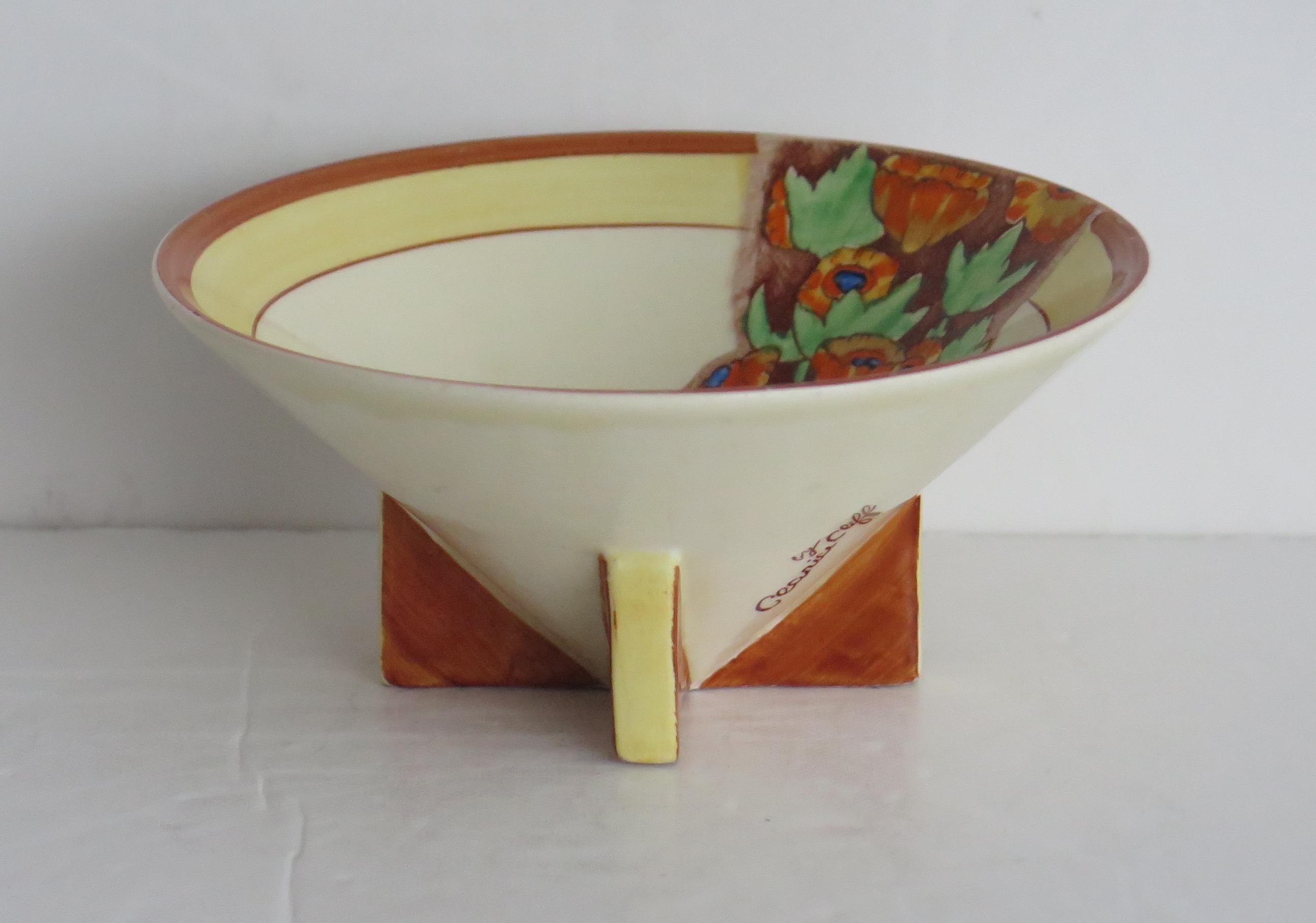 This is a conical bowl by Clarice Cliff in the 