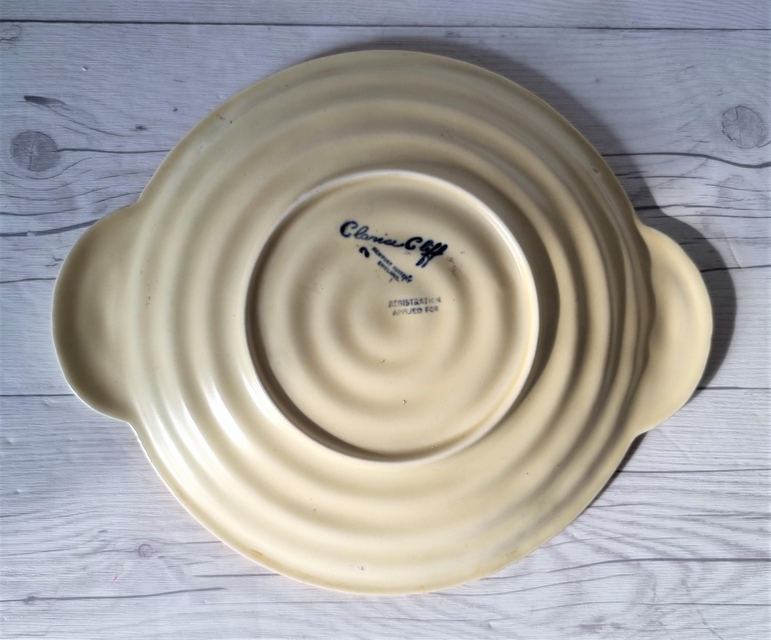 Clarice Cliff for Newport Pottery, 1936-37 Raffia Indiana Series, Textured Dish 4