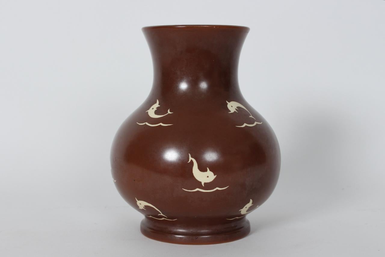 Vaso in ceramica di Clarice Cliff per A. J. Wilkinson Ltd. stilizzato 