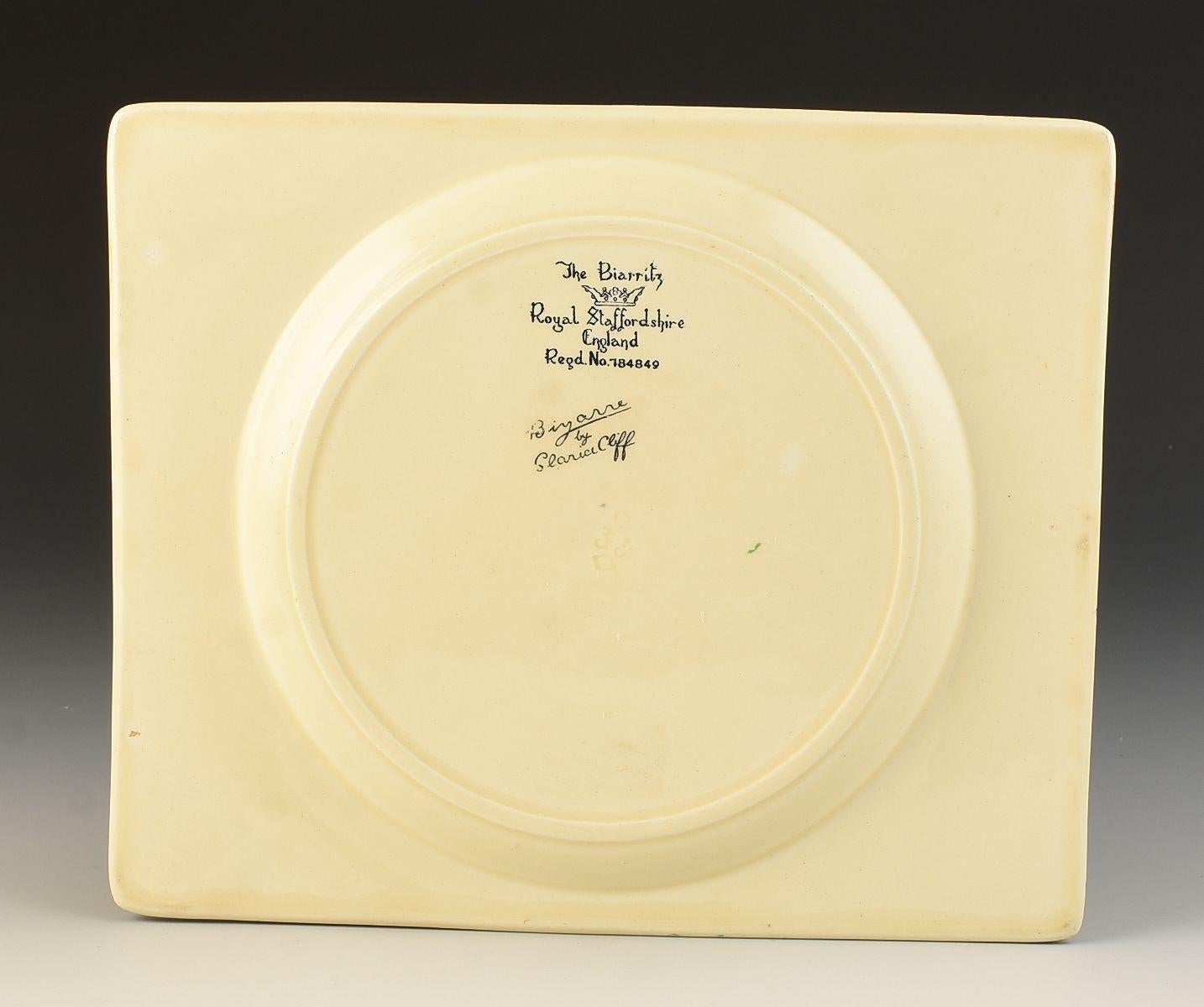 British Clarice Cliff HONOLULU LARGE BIARRITZ PLATE C.1933