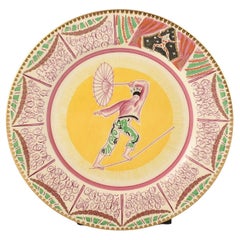 Clarice Cliff Laura Knight CIRCUS TIGHTROPE WALKER PLATE C.1933
