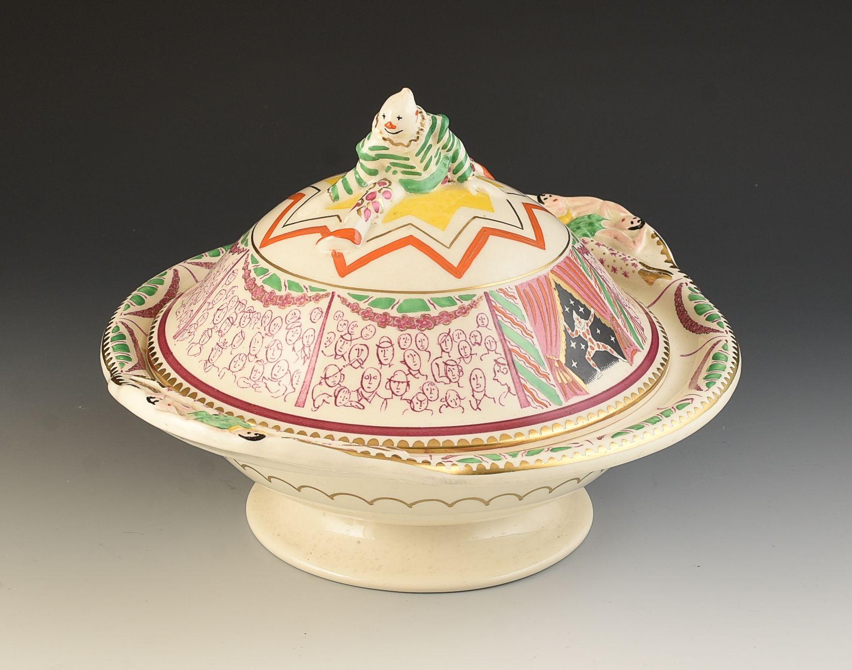Art Deco Clarice Cliff LAURA KNIGHT CIRCUS TUREEN C.1933