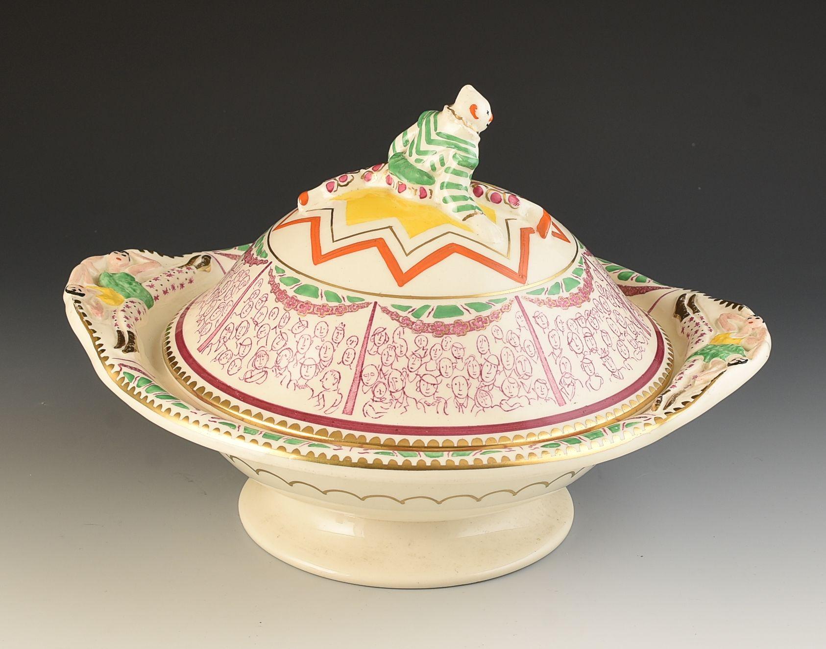 European Clarice Cliff LAURA KNIGHT CIRCUS TUREEN C.1933