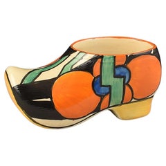 Clarice Cliff PICASSO FLOWER SABOT/CLOG C.1930