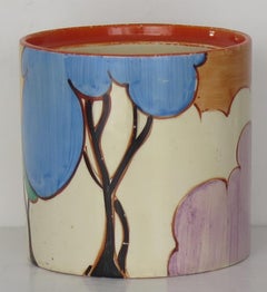 Maceta Clarice Cliff en diseño Otoño Bizarro, Art Déco circa 1930