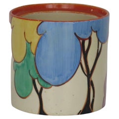 Clarice Cliff Pot in herbstlichen Bizarre-Muster, Art Deco um 1930